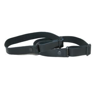 CTM Men's Coated Leather Solid Color Adjustable Armband Sleeve Garter